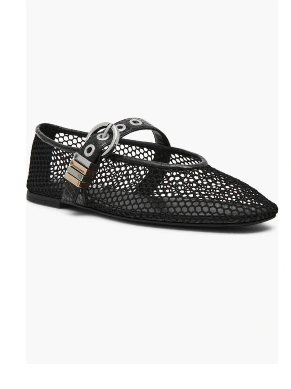 Steve Madden black Mesh Mary Jane Flat Shoes size 6